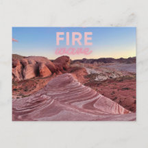 Nevada Fire Wave Hiking Nature Postcard