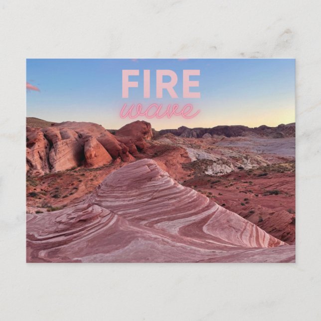 Nevada Fire Wave Hiking Nature Postcard (Front)