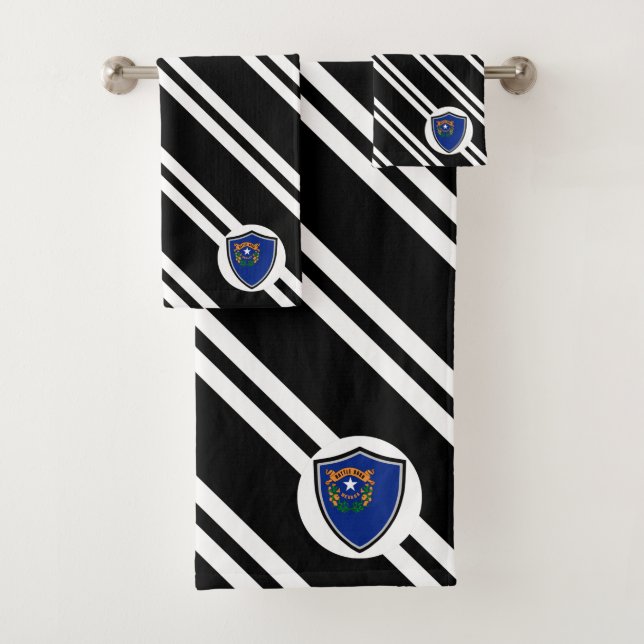 Nevada flag bath towel set (Insitu)