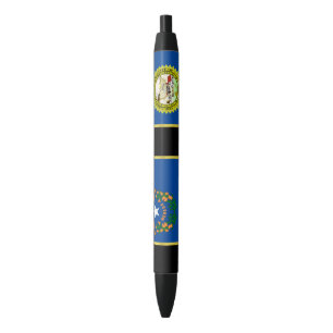 Nevada flag black ink pen