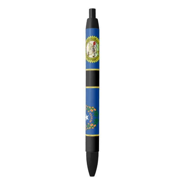 Nevada flag black ink pen (Front Vertical)