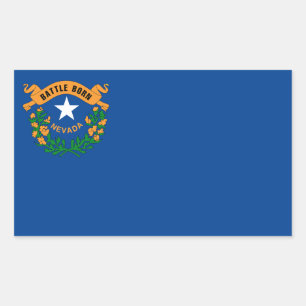 Nevada Flag Rectangular Sticker