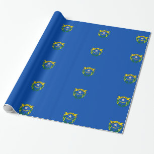 Nevada flag seal wrapping paper