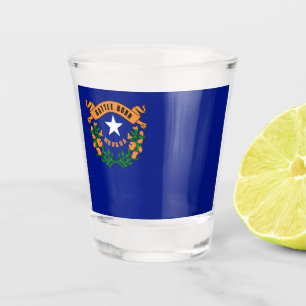 Nevada flag shot glass