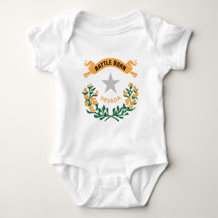 Nevada Flag Theme 00 Baby Bodysuit