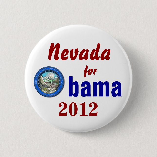 Nevada for Obama 2012 6 Cm Round Badge (Front)