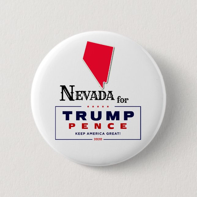 Nevada for Trump Pence 2020 6 Cm Round Badge (Front)