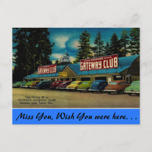 Nevada, George's Gateway Club, Lake Tahoe Postcard