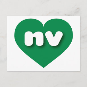 Nevada green heart - I love nv Postcard