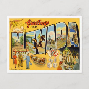 Nevada Greetings from States Postcard
