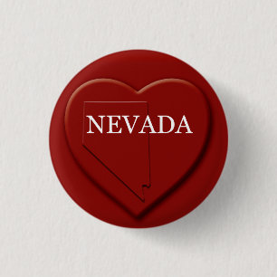 Nevada Heart Map Design Button
