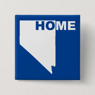 Nevada Home Away From State Button Badge Pin