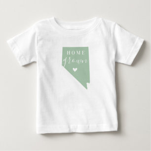 Nevada Home Grown   Editable Colours State Map Baby T-Shirt
