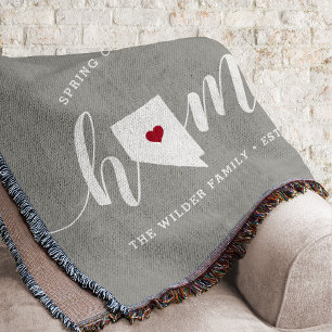 Nevada Home State Personalised Throw Blanket
