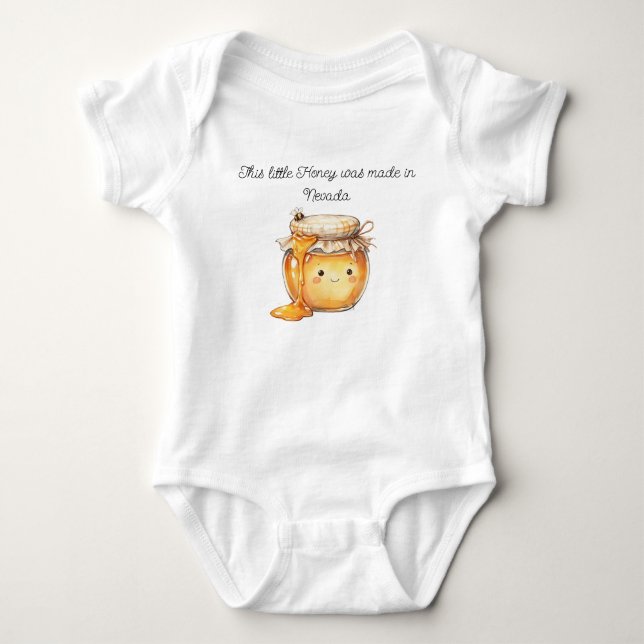 Nevada Honey Baby Romper Bodysuit (Front)