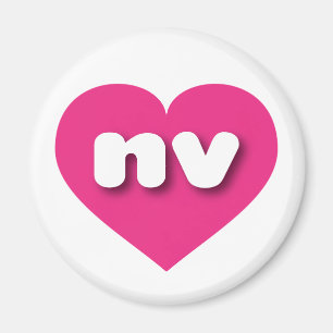 Nevada hot pink heart - I love nv Magnet