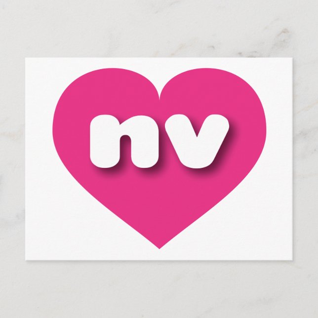 Nevada hot pink heart - I love nv Postcard (Front)
