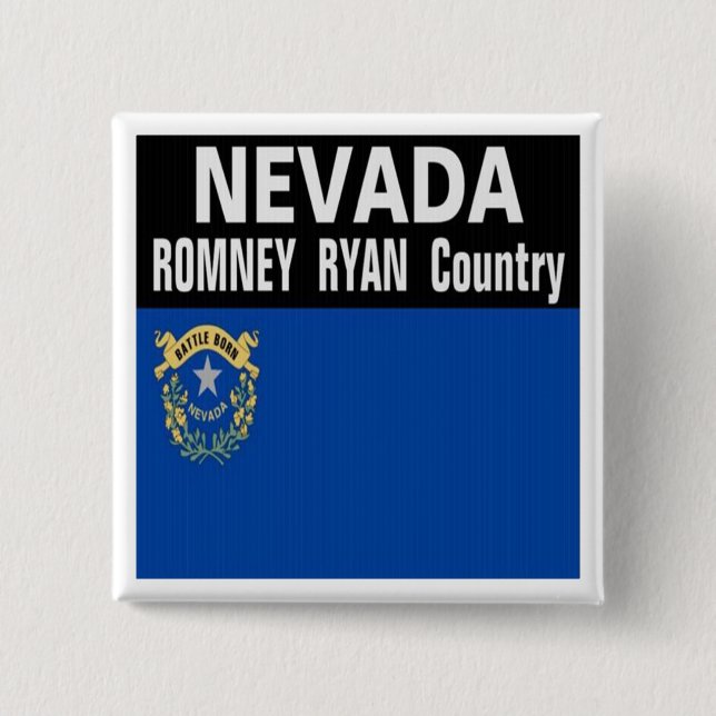 NEVADA is Romney Ryan Country Button (Front)