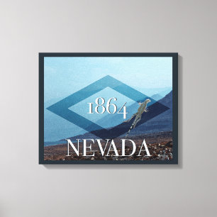 Nevada Landscape Poster Canvas Print