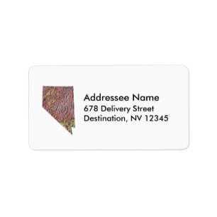 Nevada Map Address Label