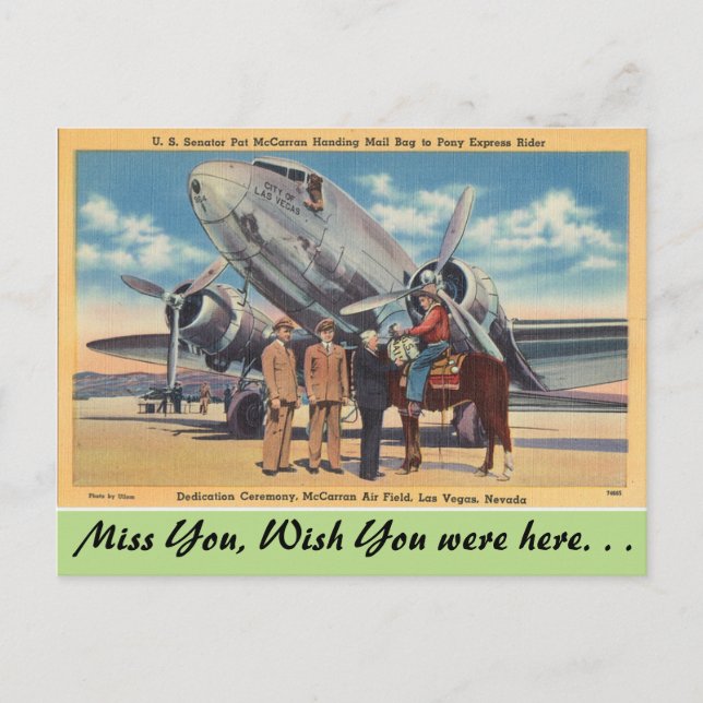 Nevada, McCarran Air Field, Las Vegas Postcard (Front)