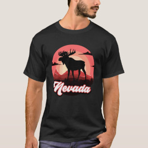 Nevada  Men Women Hikers Nevada Vacation Moose Day T-Shirt