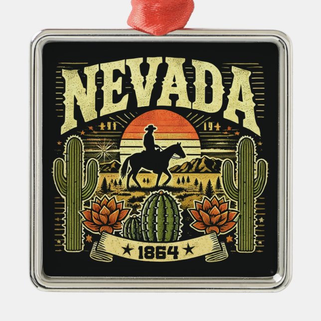 Nevada Metal Tree Decoration (Front)