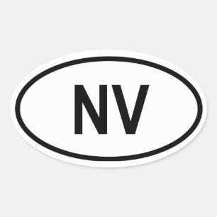 Nevada "NV" Oval Sticker