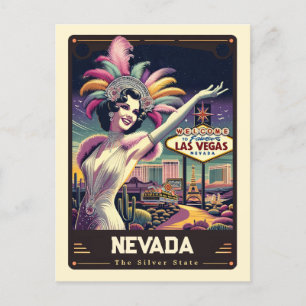 Nevada   Patriotic Spirit Vintage Postcard