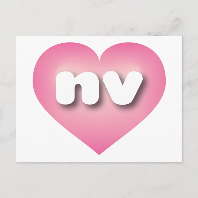 Nevada pink fade heart - I love nv Postcard (Front)