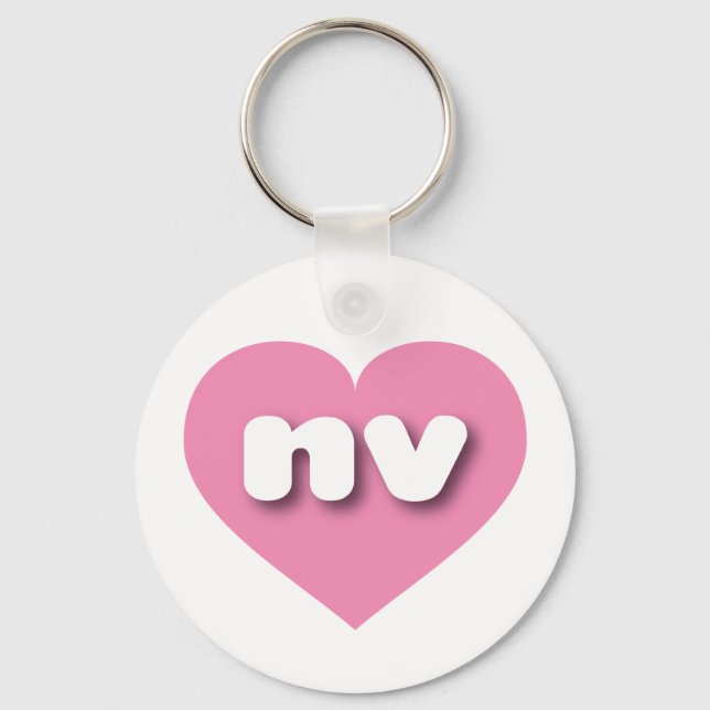 Nevada pink heart - I love nv Key Ring (Front)