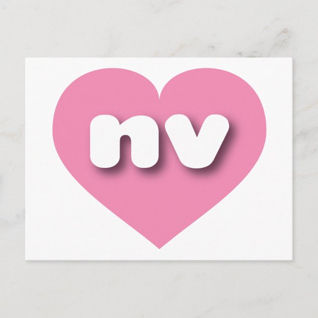 Nevada pink heart - I love nv Postcard (Front)