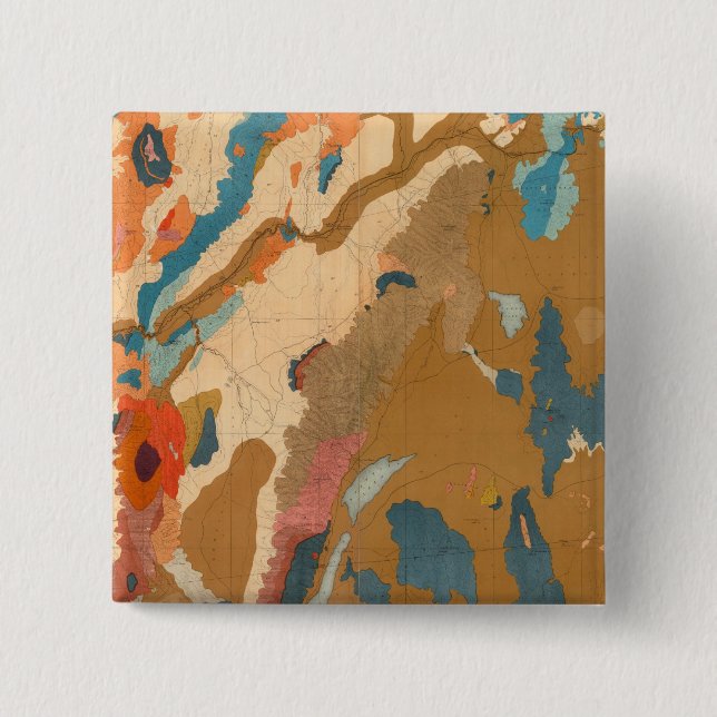 Nevada Plateau Geological 15 Cm Square Badge (Front)