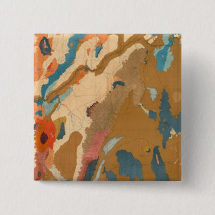 Nevada Plateau Geological 15 Cm Square Badge