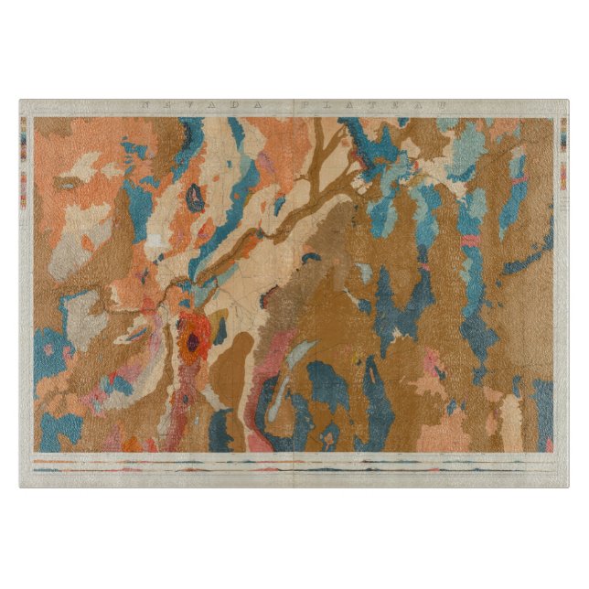 Nevada Plateau Geological Cutting Board (Front)