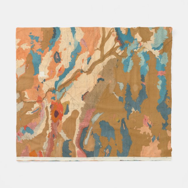 Nevada Plateau Geological Fleece Blanket (Front (Horizontal))