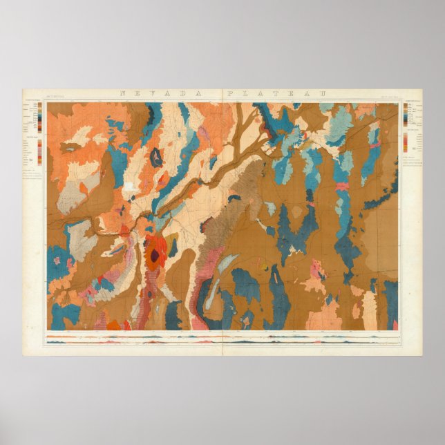 Nevada Plateau Geological Poster (Front)