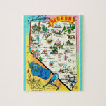 Nevada Postcard Map Jigsaw Puzzle<br><div class="desc">A vintage postcard map of the state of Nevada repurposed on an 8 X 10 jigsaw puzzle.</div>