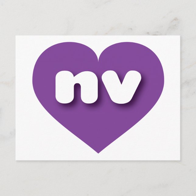 Nevada purple heart - I love nv Postcard (Front)