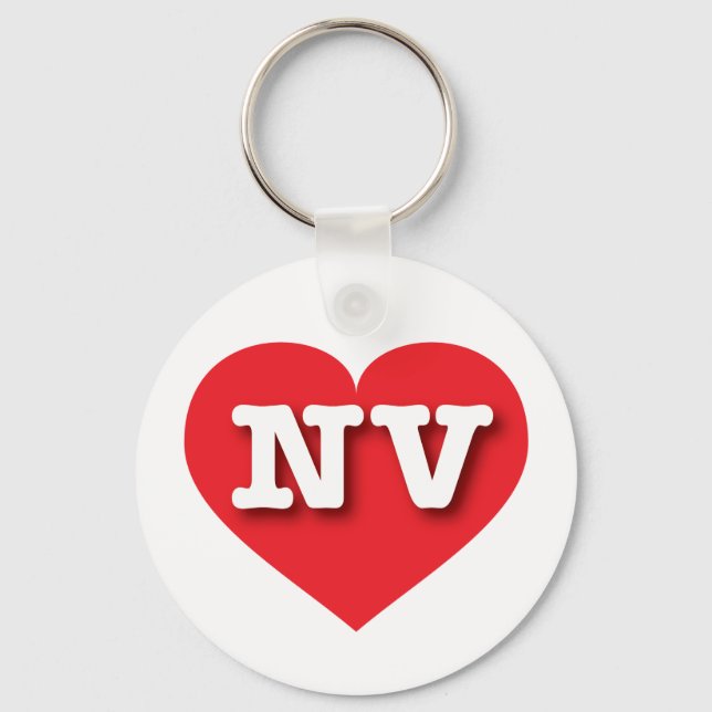 Nevada Red Heart - Big Love Key Ring (Front)