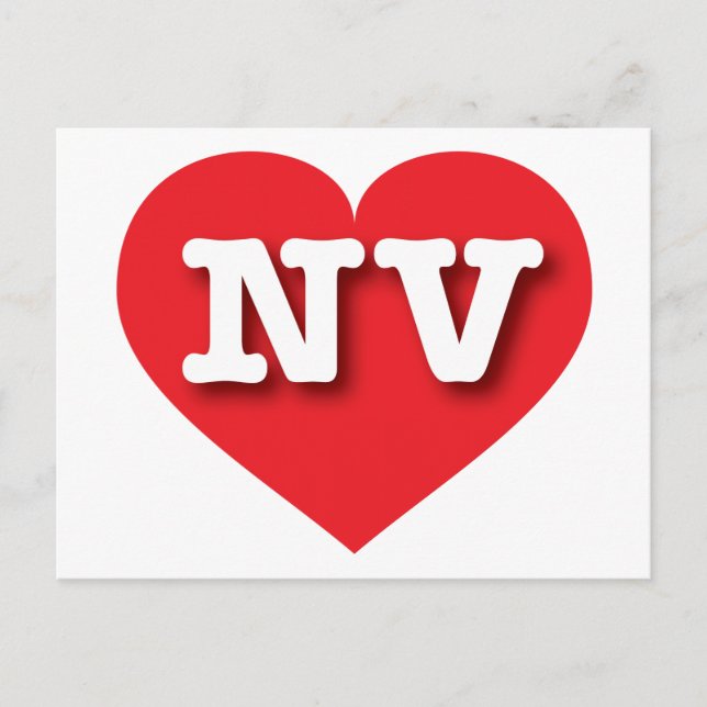Nevada Red Heart - I love NV Postcard (Front)