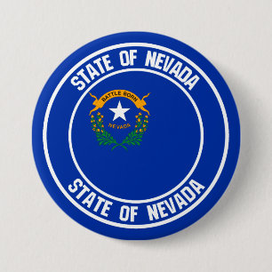 Nevada Round Emblem 7.5 Cm Round Badge