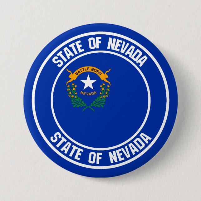Nevada Round Emblem 7.5 Cm Round Badge (Front)