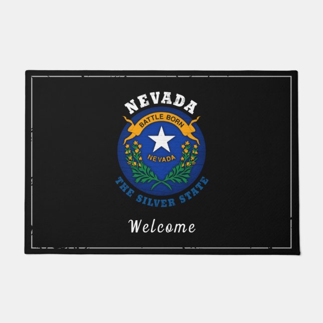 NEVADA SILVER STATE FLAG DOORMAT (Front)