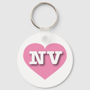 Nevada Solid Pink Heart - Big Love Key Ring
