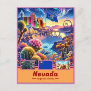Nevada Splendour Iconic Landmarks Postcard