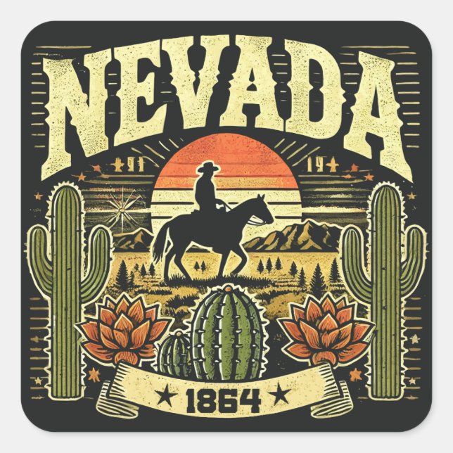 Nevada Square Sticker (Front)