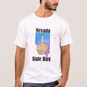 Nevada state bird t-shirt middle finger colour