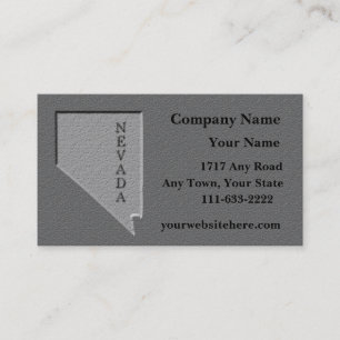 Nevada State Business card carved stone look