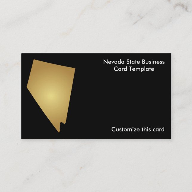Nevada State Business Card Metallic Gold (Front)